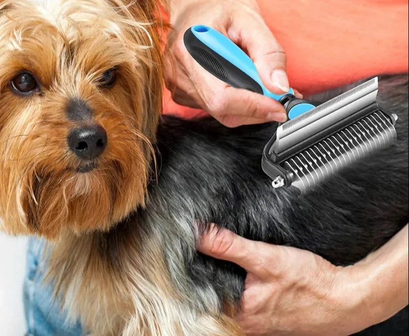 CEPILLO REMOVEDOR DE PELO MASCOTAS 2 EN 1